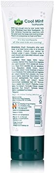 Himalaya Botanique Kids Toothpaste, Herbal, Cool Mint Flavor, Fights Plaque, Fluoride Free, Gentle, No Artificial Flavors Or Colors, Sls Free, Gluten Free, Cruelty Free, Vegan, Foaming, 4 Oz, 4 Pack…