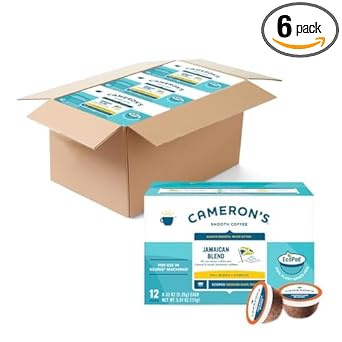 Cameron's Coffee Single Serve Pods, Jamaican Blend, 12 Count (Pack of 6)