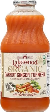 Lakewood Organic Carrot Ginger Turmeric Juice, 32 FZ