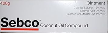 Sebco Coconut Oil Ointment 100G Treat Dandruff Dry Scaly Skin Disorders