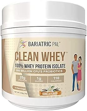 BariatricPal Clean Whey Protein (25g) with Probiotics - Chocolate & Vanilla Variety Pack : Health & Household