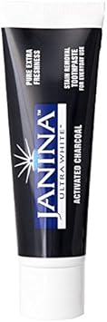 Janina Ultra White Charcoal Whitening Toothpaste (75 ml) - Pure Extra Freshness, Stain Removal for Everyday Use, No Harsh Abrasives : Amazon.co.uk: Health & Personal Care