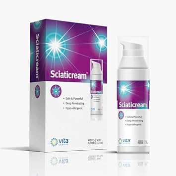 Vita Sciences Sciaticream - Cream For Sciatic Nerve Support With Arnica, B1, B5, B6, Msm, Aloe And Coconut Oil. Fast Acting Soothing Formula…