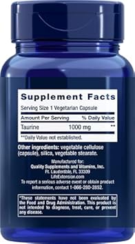 Taurine 1000 mg, 90 Vegetarian Capsules-Pack-3