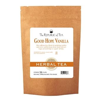 The Republic Of Tea Good Hope Vanilla Tea, 36 Tea Bags, Non-Caffeinated, Gourmet Rooibos Red Tea Blend