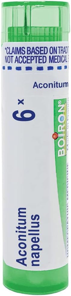 Boiron Aconitum Napellus 6X For High Fever Of Sudden Onset With Dry Skin - 80 Pellets