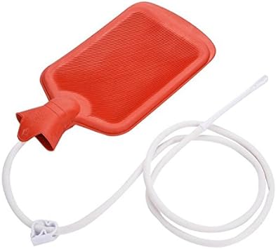 Red Enema Bag Kit Colon Cleanse Kit Hot Water Bottle (2 Quart) High Quality Douche Bag for Home Enema Coffee Colon Cleansing Kit : Health & Household