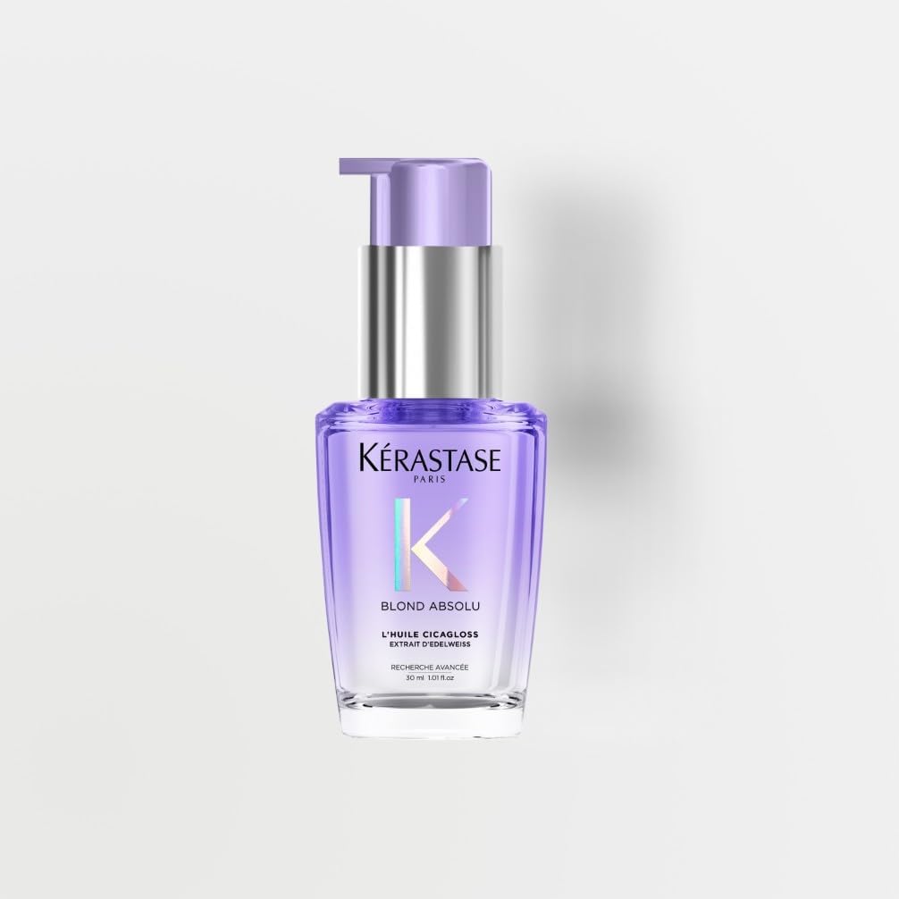 Kérastase Blond Absolu, Intense Blonde Strengthening Hair Oil, For Sensitised Lightened or Highlighted Hair, With Hyaluronic Acid & Edelweiss Flower, Huile Cicaextreme, 30ml : Amazon.co.uk: Premium Beauty
