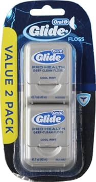 Oral-B Glide Pro-Health Deep Clean Dental Floss, Cool Mint, 40 M, Pack Of 2