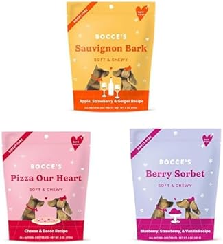 Bocce'S Bakery Date Night Treat Bundle For Dogs, Wheat-Free Everyday Dog Treats, Made With Real Ingredients, Baked In The Usa, All-Natural Soft & Chewy Cookies, 6 Oz Each