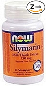 Now Foods Silymarin 150mg, 120 VCaps (Pack of 2)