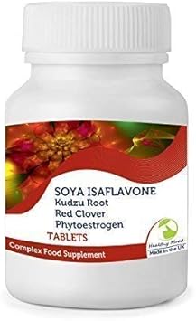 Pure Natural SOYA Isaflavone Kudzu Root Red Clover Complex Vitamins Phytoestrogen Health Food Supplement 60 Tablets Pills Nutrition Supplements Britain Quality in Bottlles HEALTHY MOOD UK :Health & Personal Care