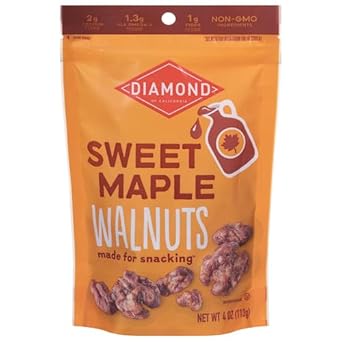 Diamond Of California Sweet Maple Snack Walnut 4 Oz - 1Unit