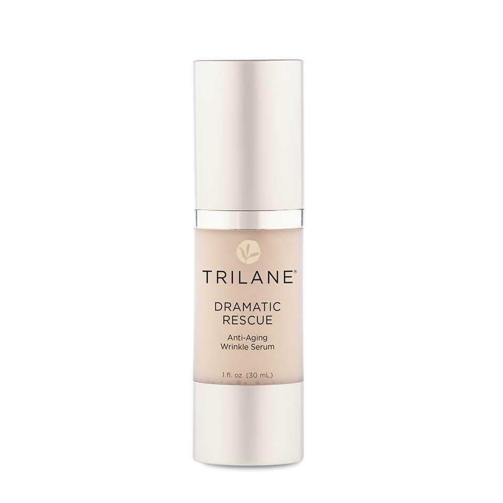 Trilane Dramatic Rescue Anti-Aging Serum with Sustainable, Olive Squalane Firms, Smooths, and Lifts for Younger Looking Skin. Cruelty-Free, 1 fl. Oz