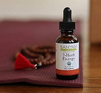 Banyan Botanicals 7 Herb Energy - Organic Liquid Extract - 1 oz - Caffeine-Free, Natural Energy Support ** : Health & Household