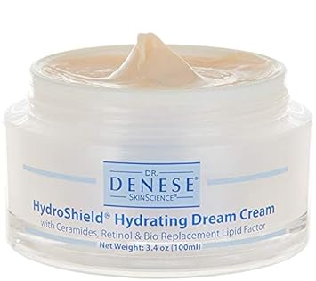Dr. Denese Skinscience Hydroshield Hydrating Dream Cream Advanced Hydration With Retinol, Peptides & Cermides To Help Maintain Moisture Tone & Elasticity - Reduce The Look Of Fine Lines - 3.4Oz