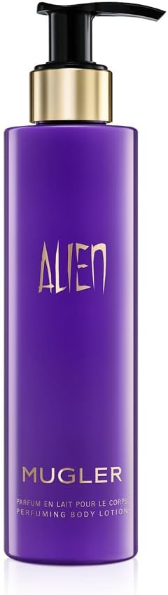 Mugler Alien Beautifying Body Lotion, Hydrating & Perfumed Body Cream, Sensual Jasmine & Amber Scent, Bodycare For Women, 200Ml
