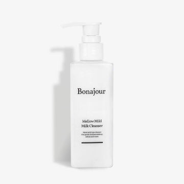 Bonajour Mellow Mild Moisture Milk Cleanser - Vegan Beauty Natural Face Wash For Sensitive Skin For Daily Face Washing 6.7 Fl. Oz