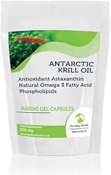 Antarctic Krill Oil 500mg Omega Marine Oil Omega 3 6 9 Phospholipids Antioxidant Sample Pack of 7 Capsules Health Food Supplements HEALTHY MOOD UK Quality Nutrients