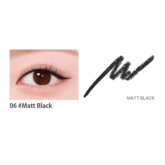 Lilybyred Starry Eyes 9 To 9 Gel Eyeliner - K-Beauty, Long-Lasting, Waterproof, Smudge-Proof, 0.5G, 06_Matt Black