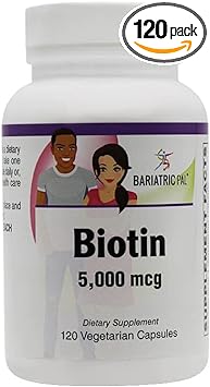 BariatricPal Biotin 5,000 mcg Easy Swallow Capsules (120ct Bottle)