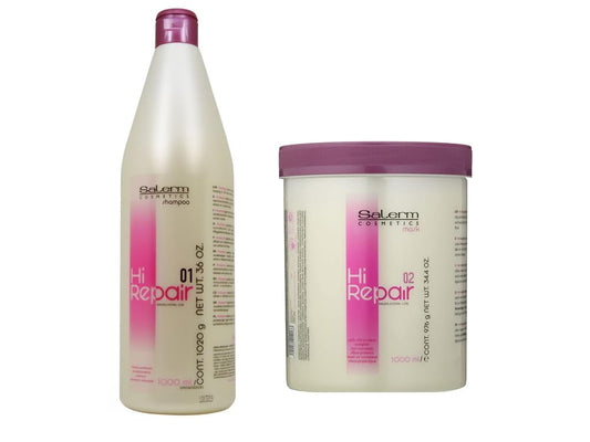 Salerm Hi Repair Shampoo And Repair Mask Combo Set : Shampoo And Conditioner Sets : Beauty & Personal Care