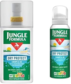 Jungle Formula Dry Protect Insect Repellent, 90 Ml (Pack Of 1) + Jungle Formula Dry Protect Aerosol, 125 Ml 1 Units