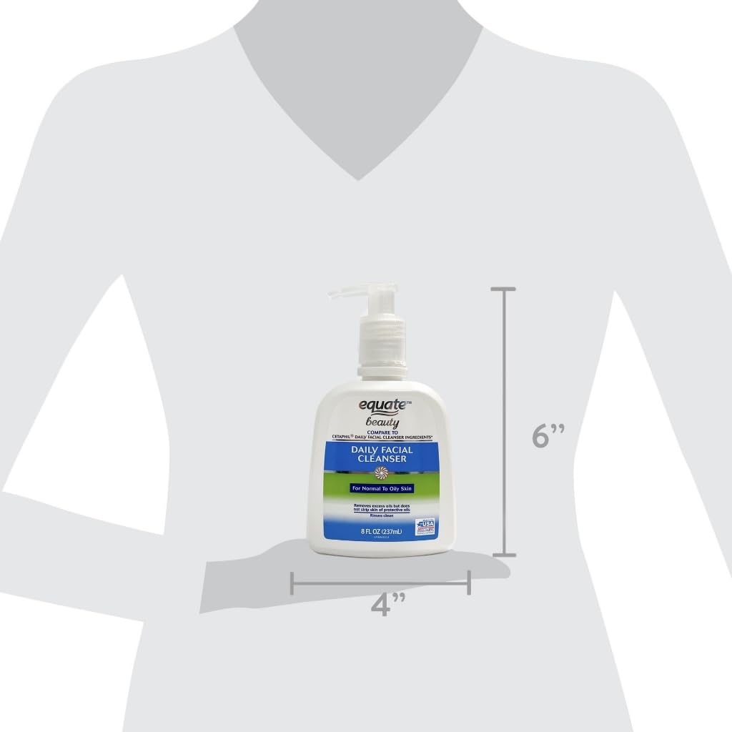 Equate Beauty Daily Facial Cleanser For Normal To Oily Skin, 8 Fl Oz : Beauty & Personal Care