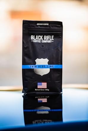 Black Rifle Coffee Company Thin Blue Line, Medium Roast Ground Coffee, 12 Oz Bag