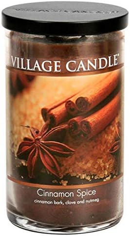 Village Candle Cinnamon Spice Large Tumbler Jar Candle, 19 Oz, Traditions Collection, Brown
