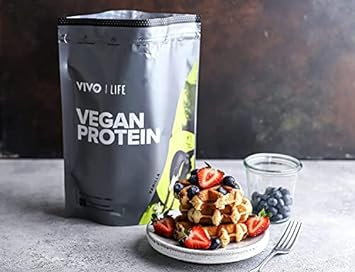 VIVO Vegan Protein Powder - 0.7 oz of Plant-Based Protein per Scoop, 30 Servings (31.7 oz) (Vanilla) : Health & Household