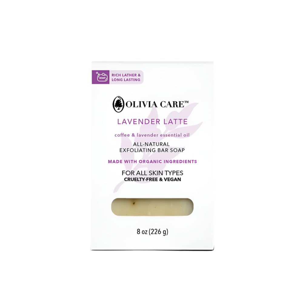 Olivia Care Exfoliating Bar Soap, Rose Himalayan Salt, 100% Natural, Organic Ingredients, Clean Energize Mind Body, Full Of Vitamin & Antioxidants, Aromatherapy With Oatmeal (Rose Himalayan Salt)