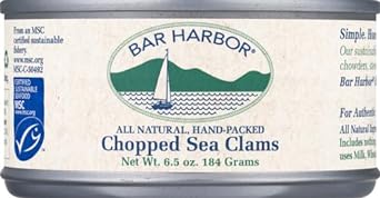 Bar Harbor Large Cut Canned Chopped Surf Clams in Clam Juice, 6.5 oz