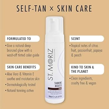 St Moriz Professional 1 Day Instant Tan In Medium | With Aloe Vera & Vitamin E | Instant Fake Tan Lotion | Same Day Wash Off | Transfer Resistant | Fast-Drying | Vegan & Cruelty Free | 150Ml