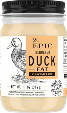 Epic Rendered Duck Fat, Keto Friendly, Gluten Free, 11 Oz Jar