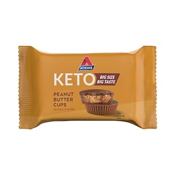 Atkins Keto Peanut Butter Cups, Naturally Flavored, Zero Grams Added Sugar, Gluten Free, 20 Count