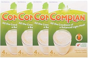 4 x Complan Velvety Vanilla Flavour Drink 4 x 57g Sachets : Amazon.co.uk: Grocery