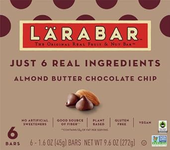 Larabar Almond Butter Chocolate Chip, Gluten Free Vegan Bars, 6 Ct