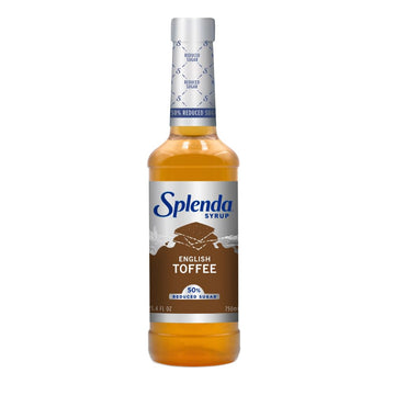 Splenda Coffee Syrup, English Toffee, Reduced Sugar, Flavored Liquid Syrups For Drinks, 750 Ml Bottle