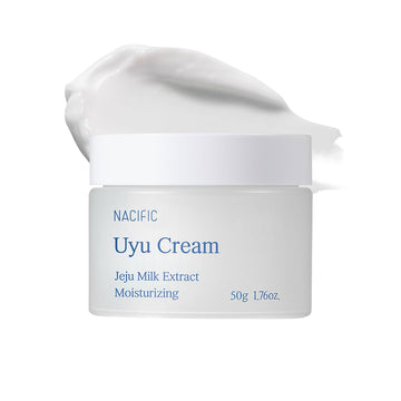 Nacific Jeju Uyu Cream Facial Cream 1.69Fl. Oz. 50G With Jeju Milk Extract Ceramide 5 Complex Moisture Lasting Natural Ingredients Korean Skin Care