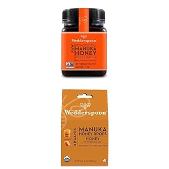 Bundle - Wedderspoon Raw Premium Manuka Honey KFactor 16 (35.2 Oz) and Manuka Honey Drops Honey & Echinacea (4 Oz) : Grocery & Gourmet Food