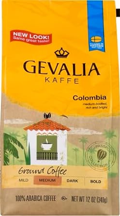 Gevalia Colombian Medium Roast Ground Coffee (12 oz Bag)