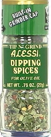 Alessi Herb & Seasoning Grinder, Dipping Spices for Olive Oil, Tip n' Grind (Garlic, 0.76 Ounce (Pack of 1)) : Grocery & Gourmet Food