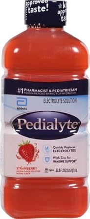 Pedialyte Electrolyte Solution, Strawberry, 33.8 Fl Oz Bottle