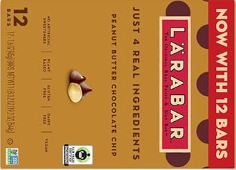 Larabar Peanut Butter Chocolate Chip, Gluten Free Fruit & Nut Bar, 12 Ct