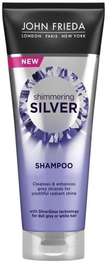 John Frieda Shimmering Shampoo for Dull Grey or White Hair, Silver, 250 ml (Pack of 1) : Amazon.co.uk: Beauty