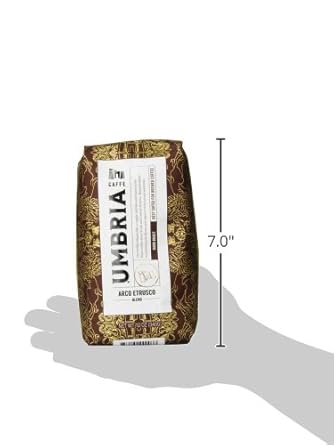 Caffe Umbria Fresh Seattle Whole Bean Roasted Coffee, Arco Etrusco Blend Dark Roast, 12 Oz. Bag