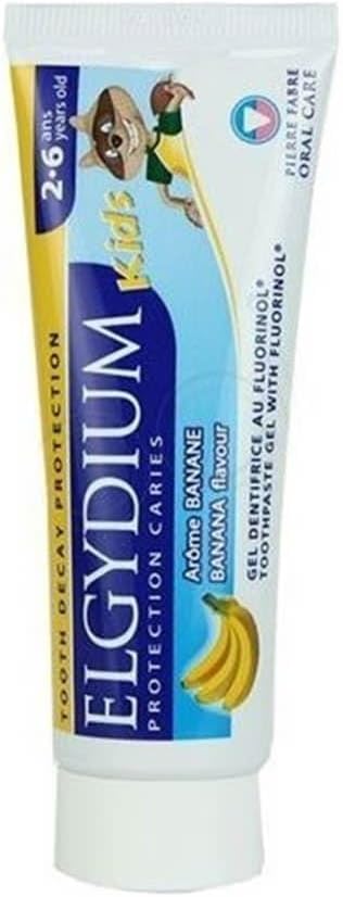 Elgydium Kids Toothpaste Gel With Fluorinol 2 - 6 Year Olds Banana Flavor 50 Ml : Health & Household