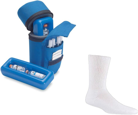 Insulin Protector Case Blue And Diasox Bundle | Ipblue-Diasox-Md : Health & Household