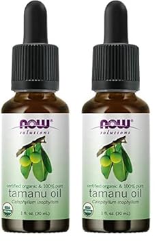 Now Solutions, Organic Tamanu Oil, Certified Organic And 100% Pure, Promotes Hydration And Rejuvenation, 1-Ounce (Pack Of 2)